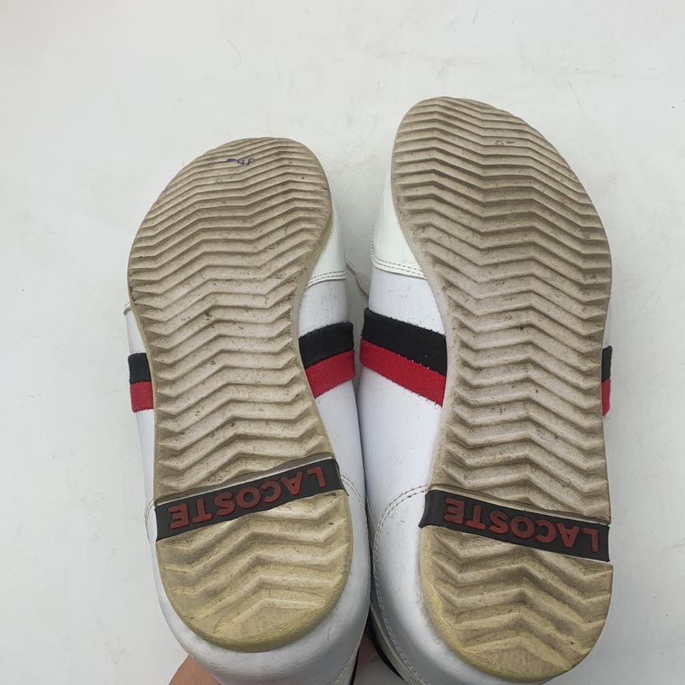 Lacoste vintage red white blue sneakers Men's size 10.5 MS4287C - Picture 11 of 13